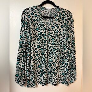 White Birch Stylish Leopard Print Women's Top